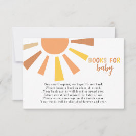 Tarjeta De Agradecimiento Solicitud de libro de Baby Shower Boho Sunshine
