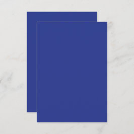 Tarjeta De Agradecimiento Solid Deep Blue Backdrop | Bold Minimalist Design