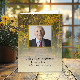 Tarjeta De Agradecimiento Solidaridad con el funeral de Autumn Leaves Lane