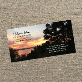 Tarjeta De Agradecimiento Solidaridad con el Sol y el Árbol Gracias Foto