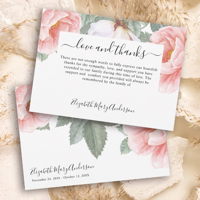 Tarjeta De Agradecimiento Solidaridad Gracias A Bereavement Floral Memorial (Subido por el creador)