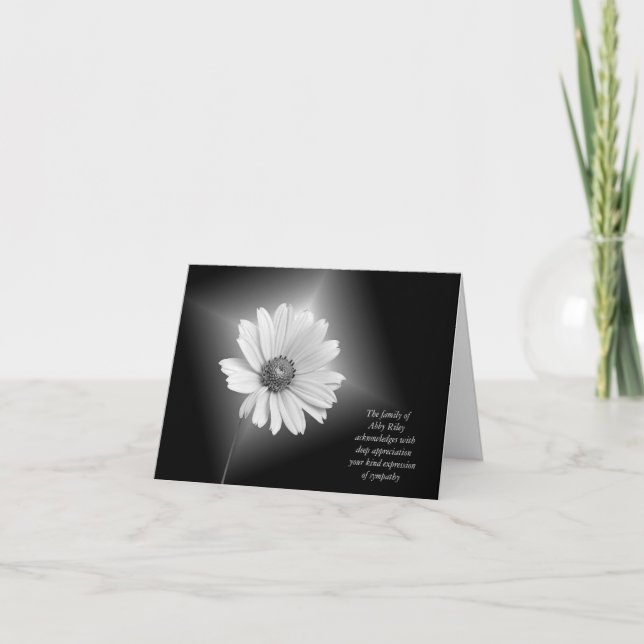 Tarjeta De Agradecimiento Solidaridad Gracias a la familia (Anverso)