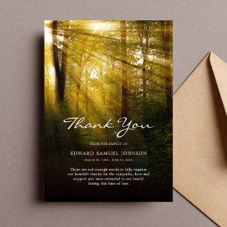 Tarjeta De Agradecimiento Solidaridad Gracias A La Naturaleza De Los Árboles