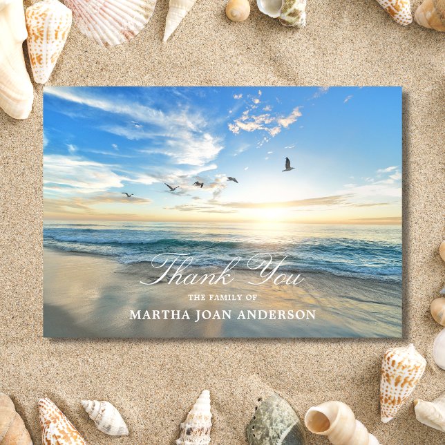 Tarjeta De Agradecimiento Solidaridad GRACIAS Memorial Sunset Ocean Beach (Subido por el creador)