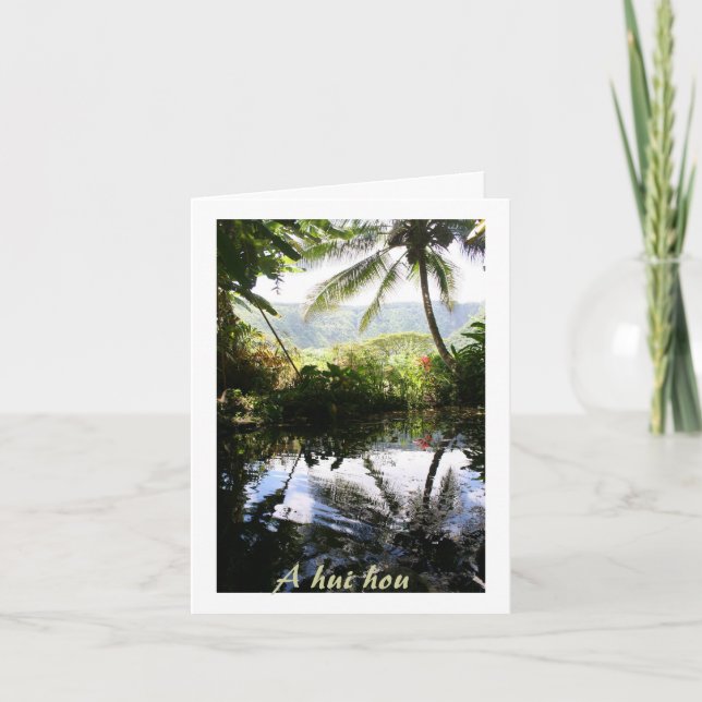 Tarjeta De Agradecimiento Solidaridad hawaiana Gracias de la familia (Anverso)