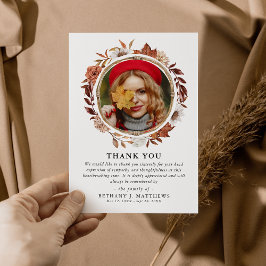 Tarjeta De Agradecimiento Solidaridad Otoño Caída Otoño Femático Wreath