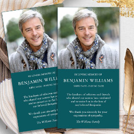 Tarjeta De Agradecimiento Solidaridad Pérdida Foto Jade Funeral Gracias Cart