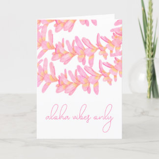 Tarjeta De Agradecimiento Solo Aloha Vibes