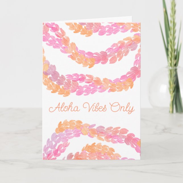 Tarjeta De Agradecimiento Solo Aloha Vibes (Anverso)