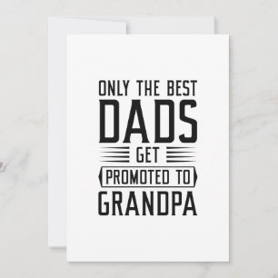 Tarjeta De Agradecimiento Solo Los Mejores Papás Son Ascendidos A Abuelo