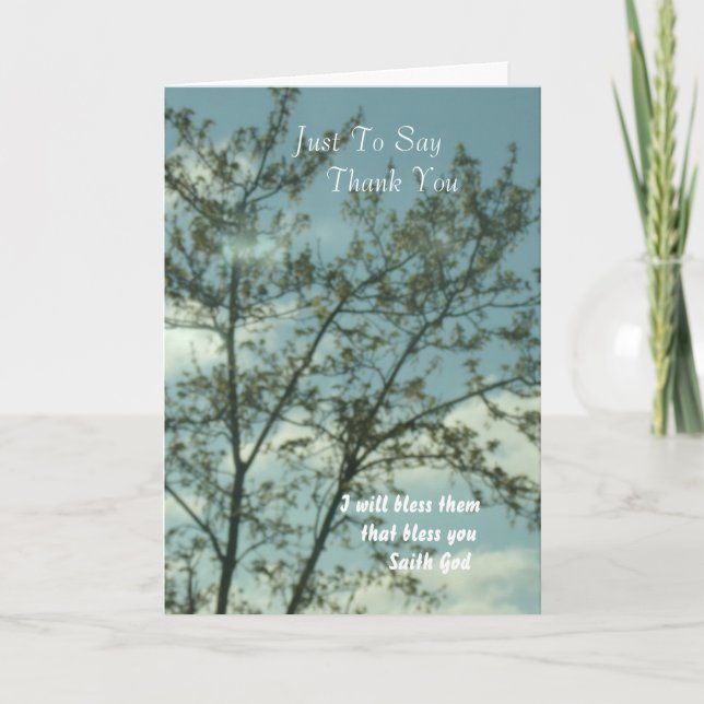 Tarjeta De Agradecimiento Solo para agradecerte (Anverso)