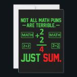 Tarjeta De Agradecimiento Sólo Sum Math Mathacher Mathematics Maths Student<br><div class="desc">Esta idea gráfica es para los amantes de las matemáticas. Esta divertida ropa gráfica/de citas hace felices a todos los profesores de matemáticas.</div>