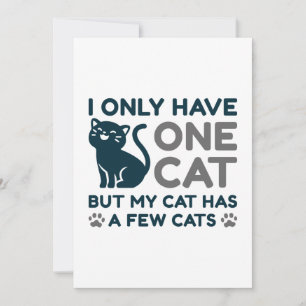 Tarjeta De Agradecimiento Sólo Tengo Un Gato
