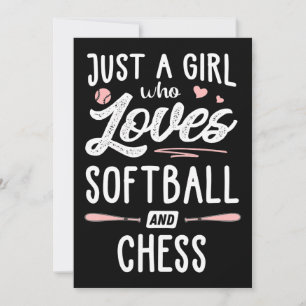 Tarjeta De Agradecimiento Solo Un Chica Que Ama El Softball Y El Regalo De A