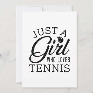 Tarjeta De Agradecimiento Solo un Chica que ama el tenis