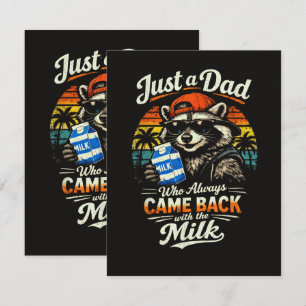Tarjeta De Agradecimiento Solo un padre que siempre volvió con la leche
