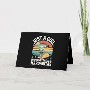 Tarjeta De Agradecimiento Sólo Una Chica Que Ama Los Tacos Y Margarita Mexic