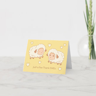 Tarjeta De Agradecimiento Solo unas pocas gracias a Ovejas (Gracias)