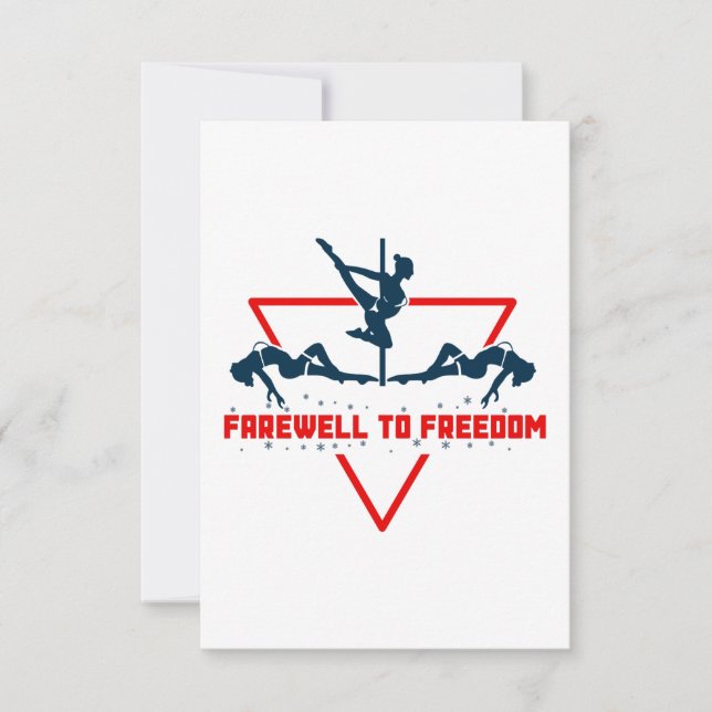 Tarjeta De Agradecimiento soltero despedida a la libertad (Anverso)