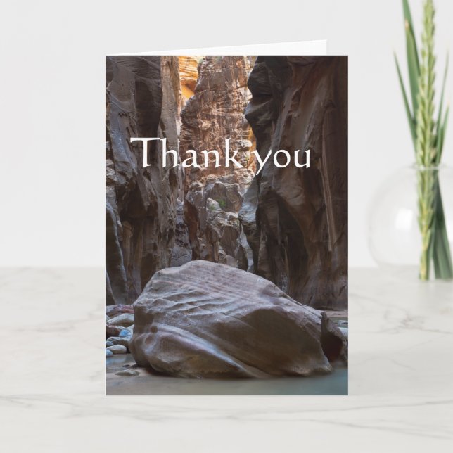 Tarjeta De Agradecimiento Sombra y luz en las estrechas, gracias (Anverso)