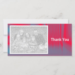 Tarjeta De Agradecimiento Sombreado rojo y azul