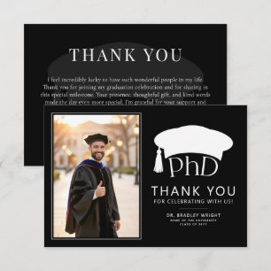 Tarjeta De Agradecimiento Sombrero doctoral de doctorado personalizado Gradu
