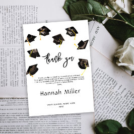 Tarjeta De Agradecimiento Sombreros Felices Fiesta de Graduación