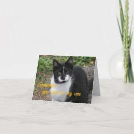 Tarjeta De Agradecimiento Sometimes, you have to try cute.