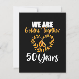 Tarjeta De Agradecimiento Somos Dorados Juntos 50 Años