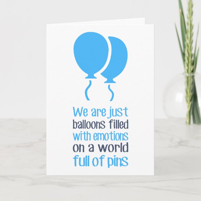 Tarjeta De Agradecimiento Somos sólo globos (Anverso)