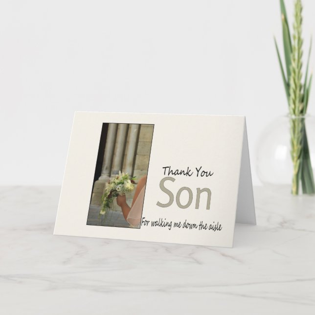 Tarjeta De Agradecimiento Son gracias por caminar por Aisle (Anverso)