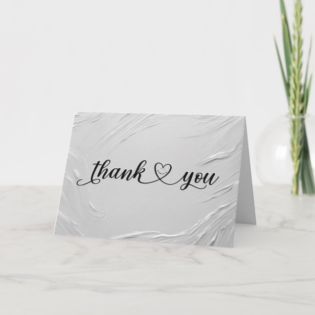 Tarjeta De Agradecimiento Sonriente Gracias Corazón (Anverso)