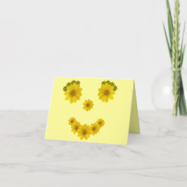 Tarjeta De Agradecimiento Sonrisa en fotos de flor silvestre amarillo brilla