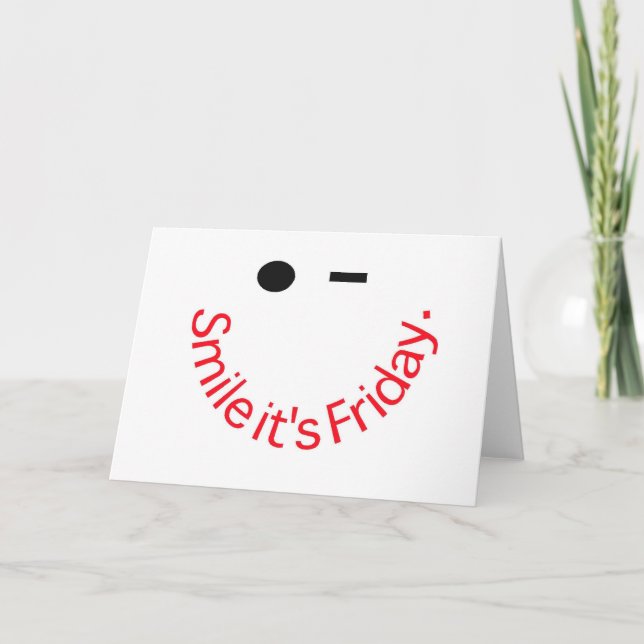Tarjeta De Agradecimiento Sonrisa es viernes (Anverso)