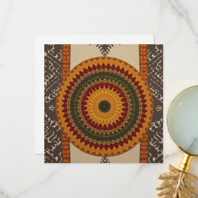 Tarjeta De Agradecimiento Sophisticated Luxury African Caribbean Asian   (Anverso/Reverso In Situ)