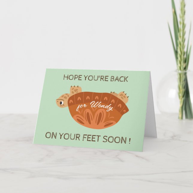 Tarjeta De Agradecimiento soporte quirúrgico - volver sobre los pies - Métet (Anverso)