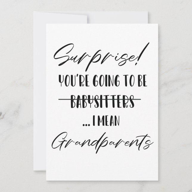 Tarjeta De Agradecimiento Sorpresa, serás abuelos (Anverso)
