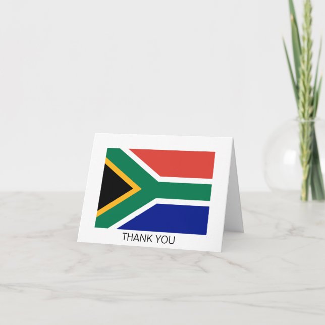 Tarjeta De Agradecimiento South Africa Flag (Anverso)