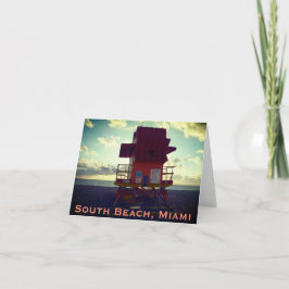 Tarjeta De Agradecimiento South Beach, Miami Lifeguard Stand (Ocean Rescue)