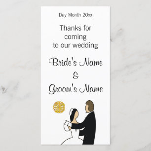 Tarjeta De Agradecimiento Souvenirs, regalos y regalos Bodas escoceses