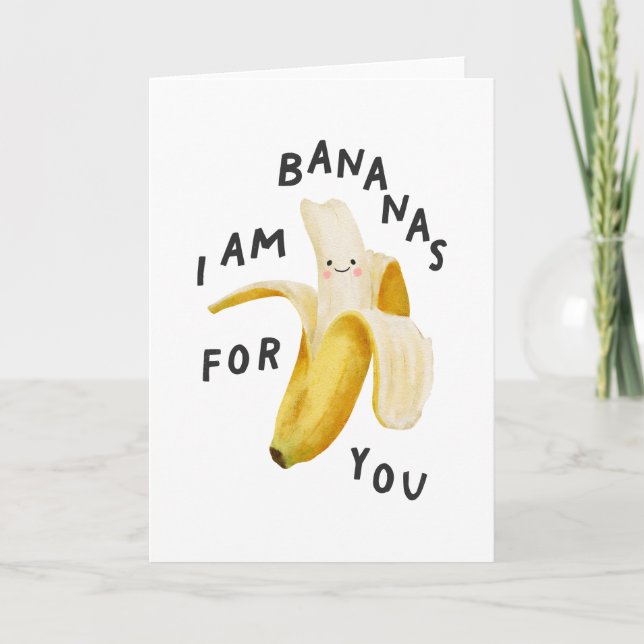 Tarjeta De Agradecimiento Soy Bananas Para Ti (Anverso)