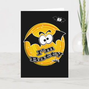 Tarjeta De Agradecimiento Soy Batty Naranja y Yellow Swirl