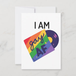 Tarjeta De Agradecimiento Soy Gay AF Divertido Mes del Orgullo LGBT