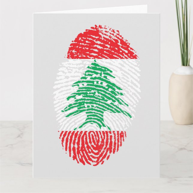 Tarjeta De Agradecimiento Soy libanés (Anverso)