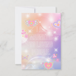 Tarjeta De Agradecimiento Soy Magnética, Motivacional, Inspiradora, Rosa