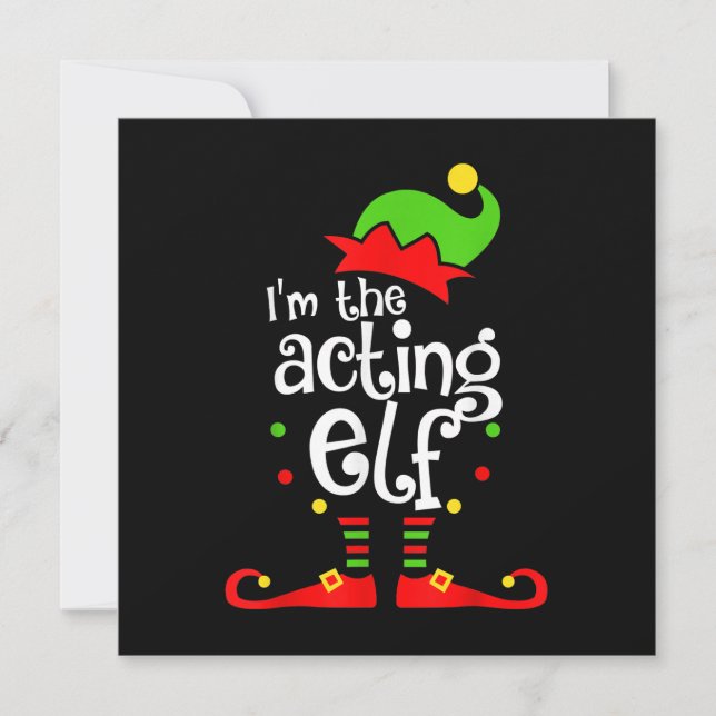 Tarjeta De Agradecimiento Soy Navidades de la Familia Elf Xmas (Anverso)