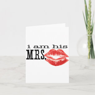 Tarjeta De Agradecimiento Soy su Sra. Recién Casados Gracias