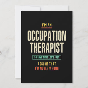 Tarjeta De Agradecimiento Soy terapeuta de ocupación