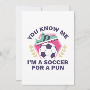Tarjeta De Agradecimiento Soy Un Fútbol Para Un Juego De Palabras