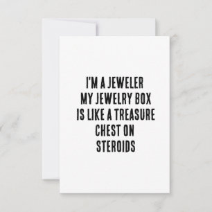 Tarjeta De Agradecimiento Soy un joyero - mi joyería es como un tesoro